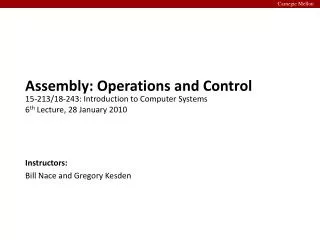 Assembly: Operations and Control