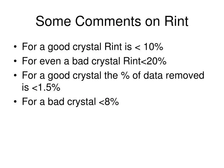 some comments on rint