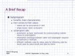 A Brief Recap - slide 1
