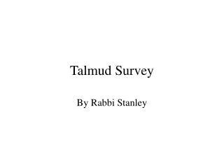 Talmud Survey