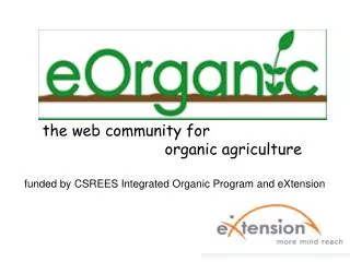 the web community for organic agriculture