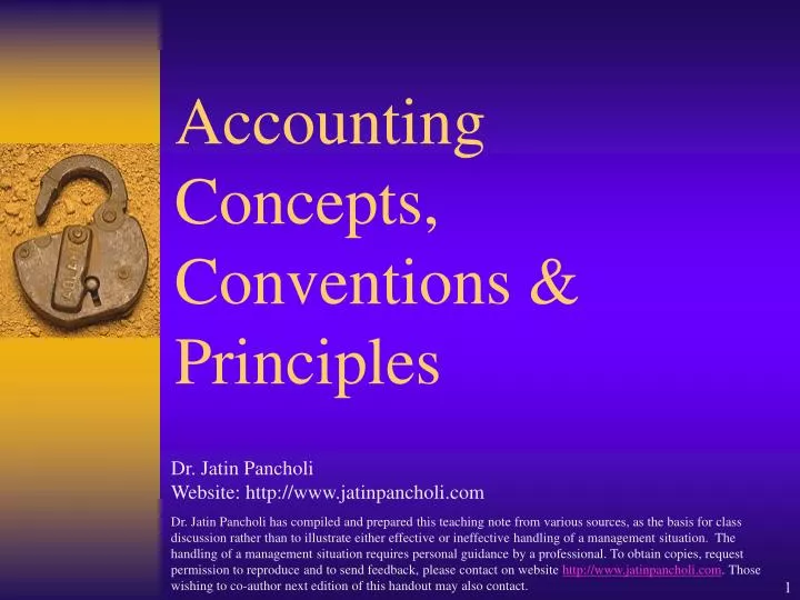 accounting concepts conventions principles