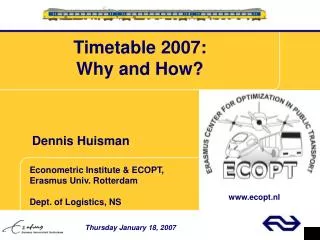 Timetable 2007: Why and How?