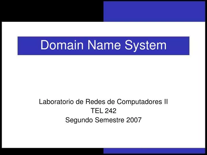 laboratorio de redes de computadores ii tel 242 segundo semestre 2007
