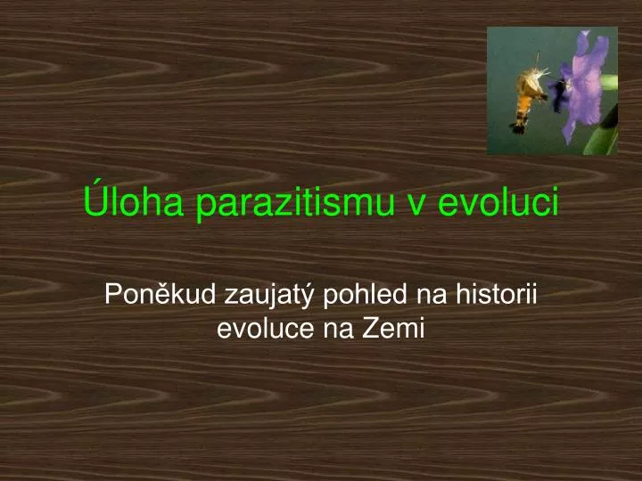 loha parazitismu v evoluci
