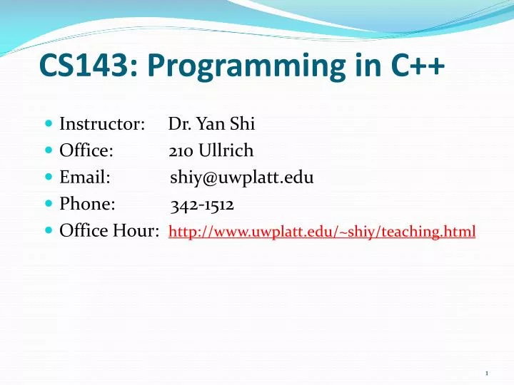 cs143 programming in c