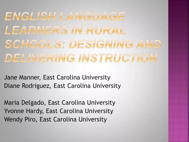 english language learners in rural schools designing and delivering instruction