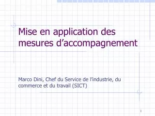 mise en application des mesures d accompagnement