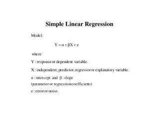 Simple Linear Regression