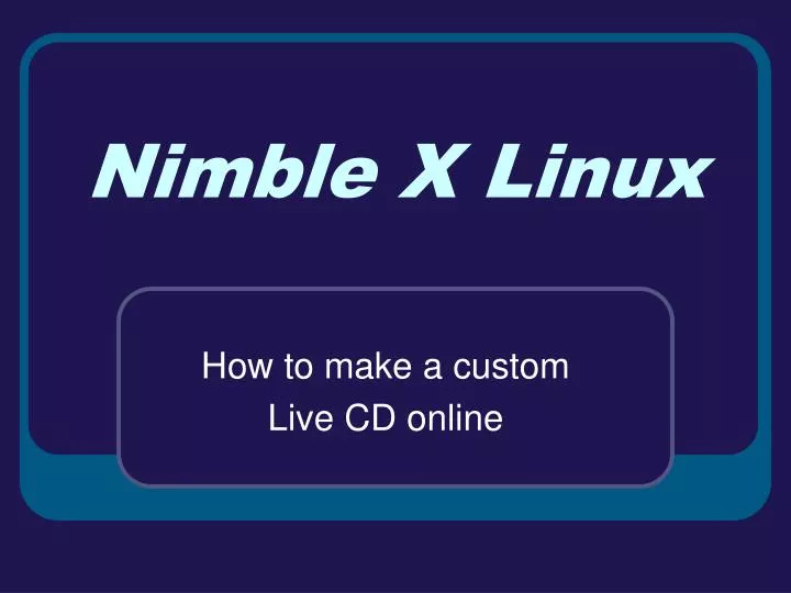 nimble x linux