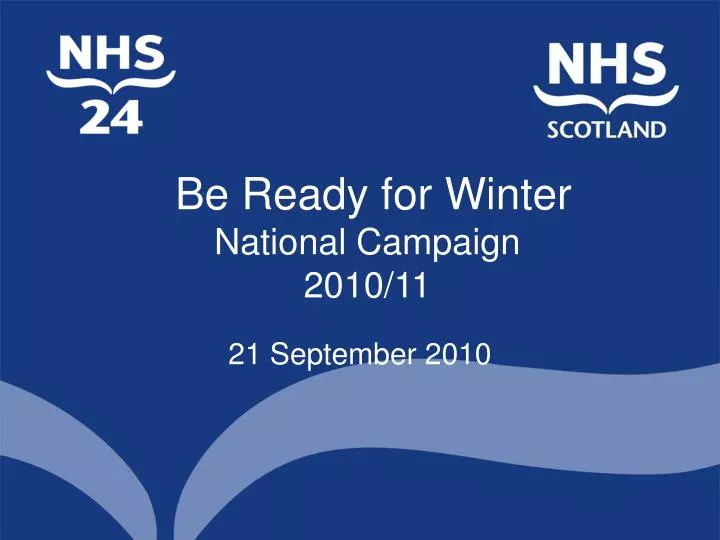 be ready for winter national campaign 2010 11