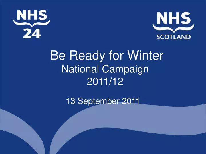 be ready for winter national campaign 2011 12