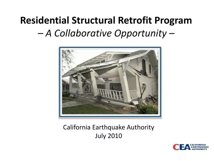 residential structural retrofit program a collaborative opportunity