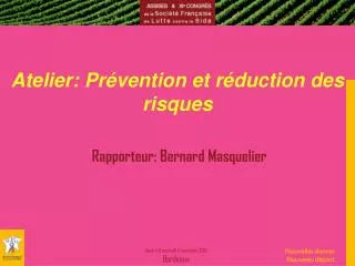 atelier pr vention et r duction des risques