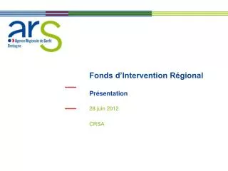 fonds d intervention r gional pr sentation