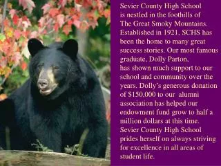 Sevier County High School is nestled in the foothills of The Great Smoky Mountains.