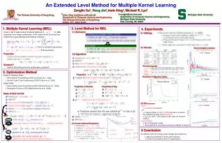 An Extended Level Method for Multiple Kernel Learning