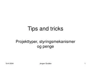 tips and tricks