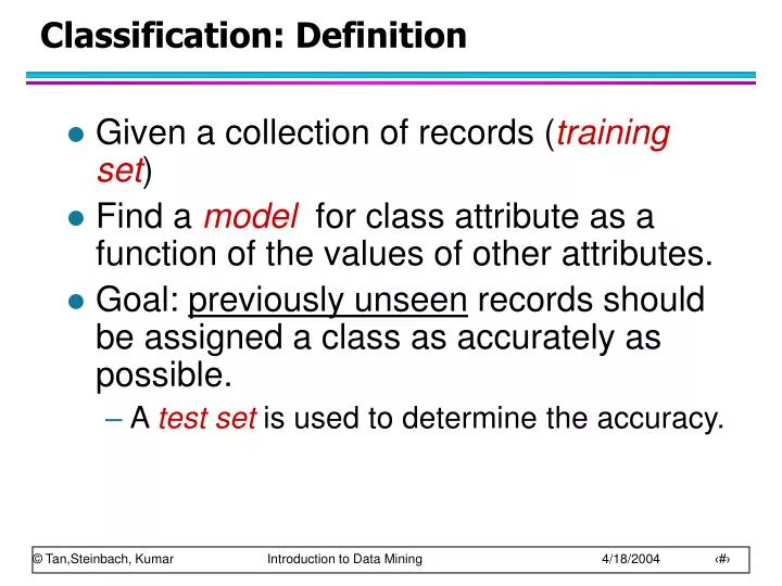 classification definition