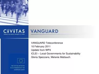 VANGUARD Teleconference 10 February 2011 Update from WP4