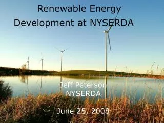 Renewable Energy Development at NYSERDA