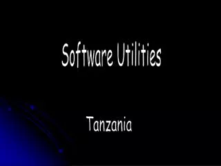 Software Utilities