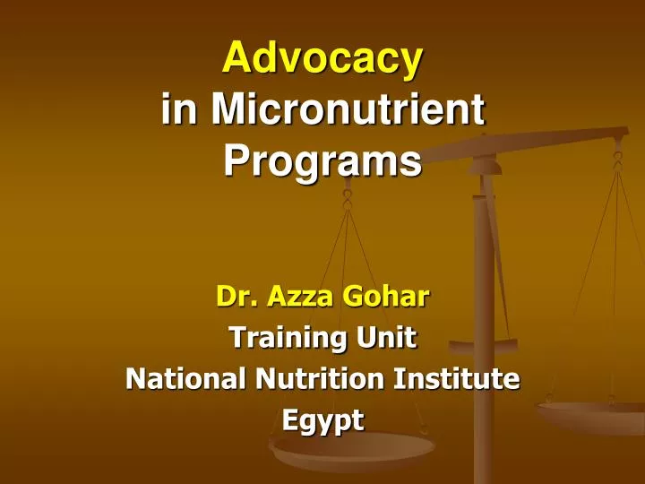 advocacy in micronutrient programs