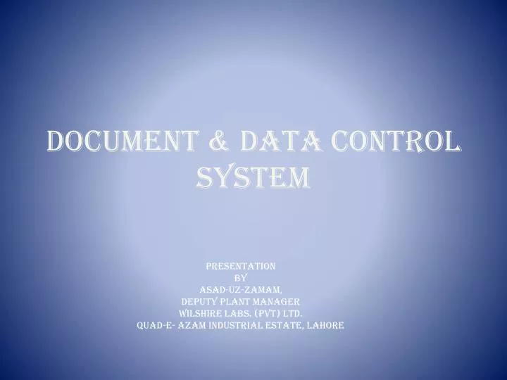 document data control system