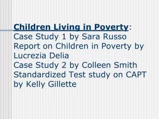 Children Living in Poverty