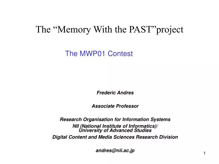 the memory with the past project
