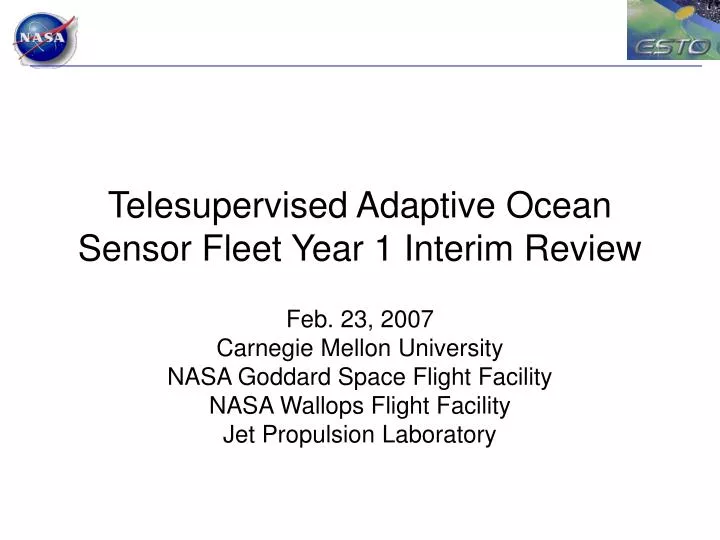 telesupervised adaptive ocean sensor fleet year 1 interim review