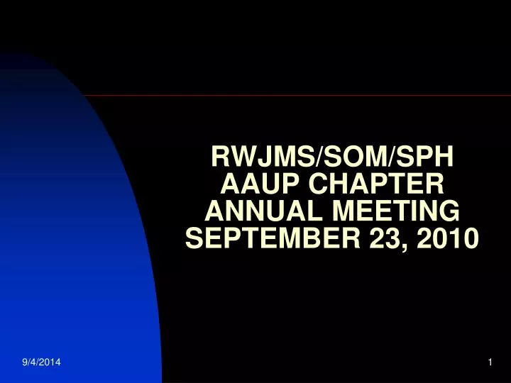 rwjms som sph aaup chapter annual meeting september 23 2010