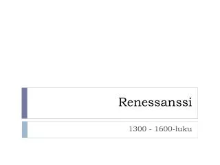 renessanssi