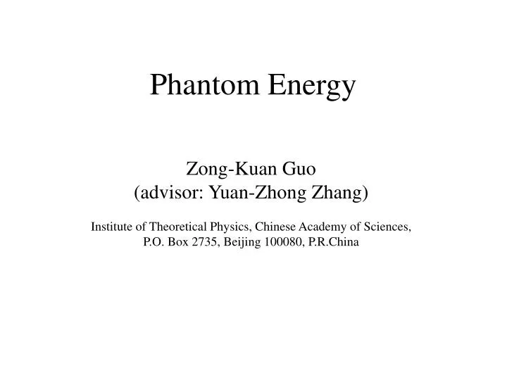 phantom energy