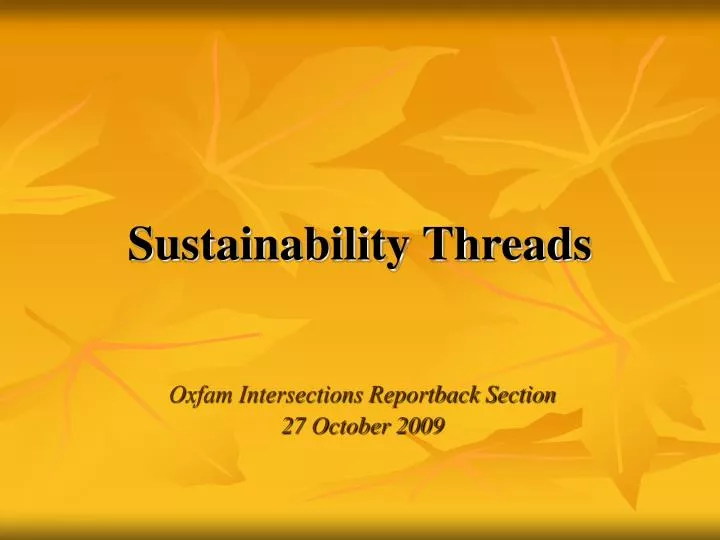 sustainability threads
