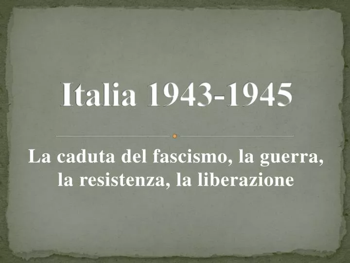 italia 1943 1945