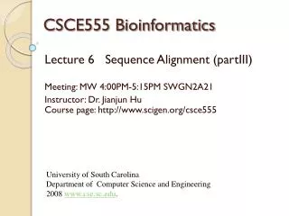CSCE555 Bioinformatics
