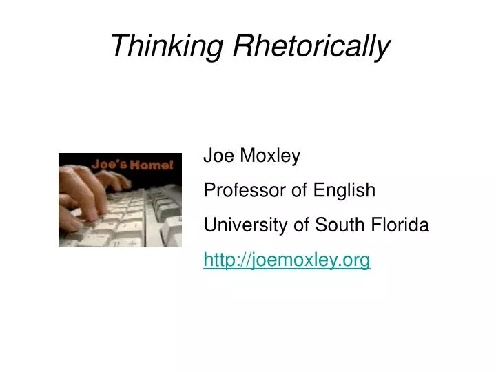 thinking rhetorically