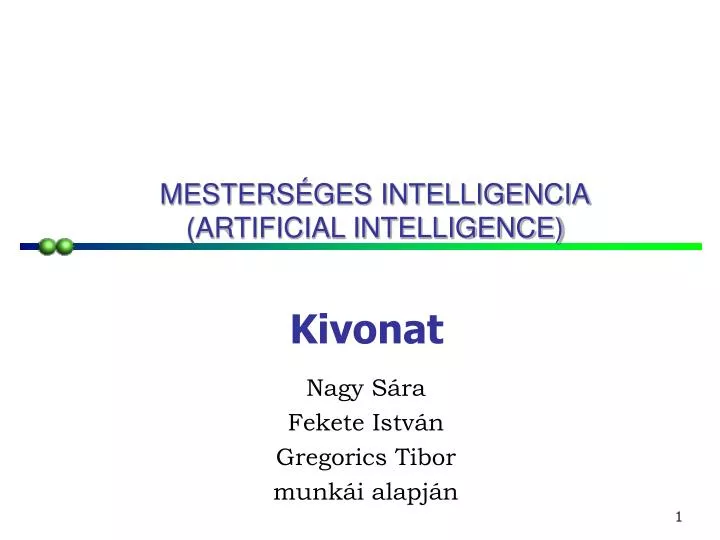 mesters ges intelligencia artificial intelligence