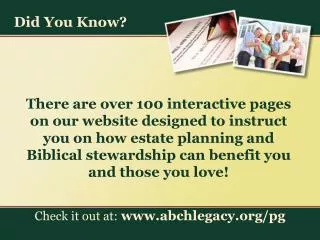 Check it out at: abchlegacy/pg