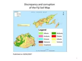 Discrepancy and corruption of the Fiji Soil Map