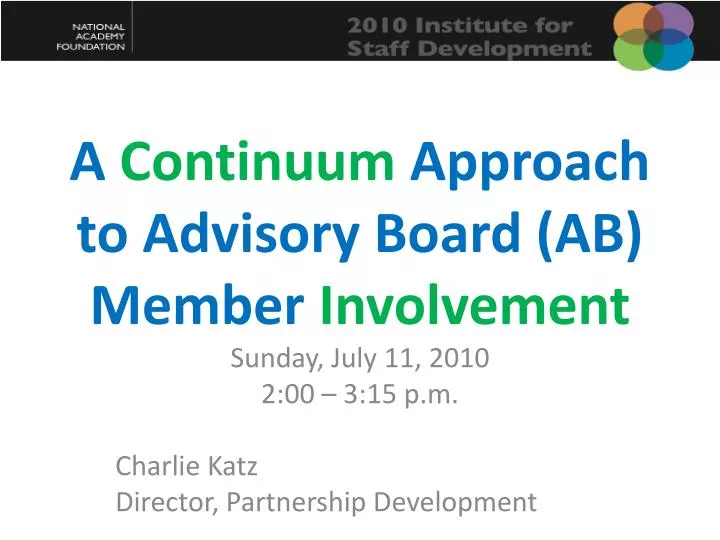 a continuum approach to advisory board ab member involvement