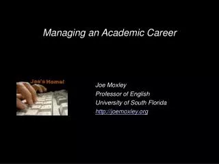 Managing an Academic Career