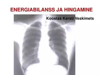 energiabilanss ja hingamine