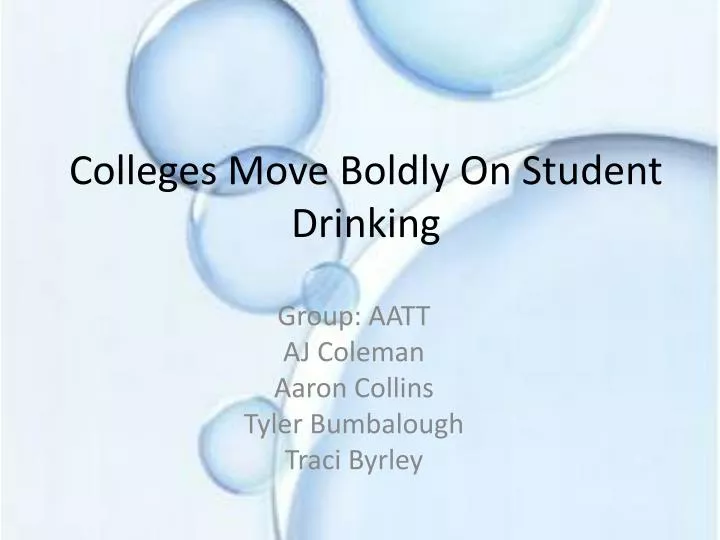 colleges move boldly on student drinking