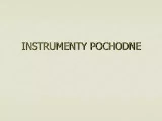 instrumenty pochodne