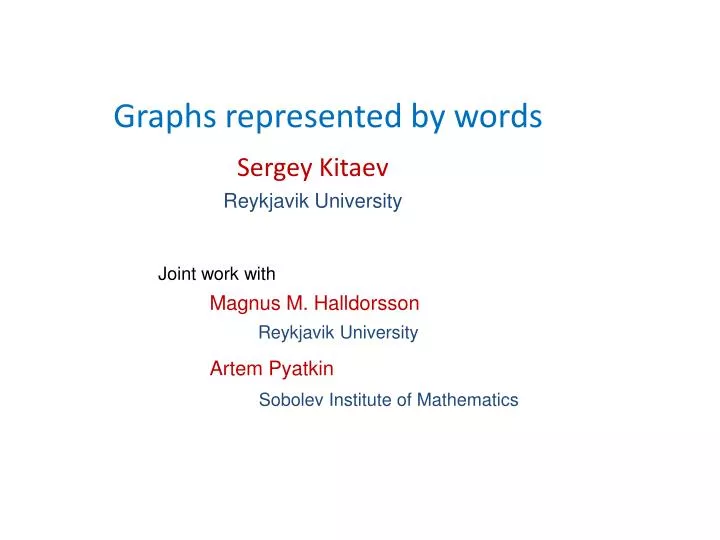 graphs represented by words