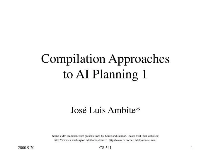compilation approaches to ai planning 1