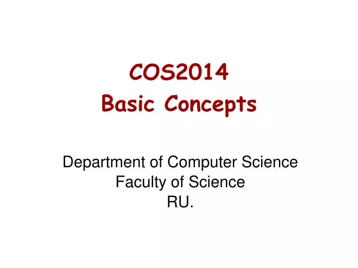 cos2014 basic concepts