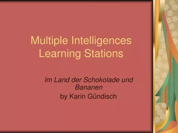 multiple intelligences learning stations
